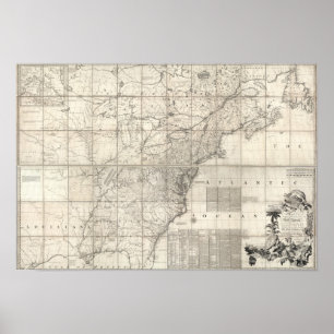 Karte der britischen und französischen Domains Poster