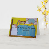 Karte der Cartoon-Katzen-Mutter Tages (Gelbe Blume)