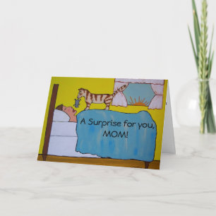 Karte der Cartoon-Katzen-Mutter Tages