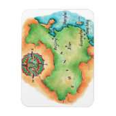 Karte der China Magnet (Vertikal)