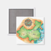 Karte der China Magnet (Vorderseite/Rückseite)