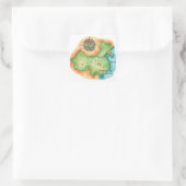 Karte der China Quadratischer Aufkleber (Tasche)