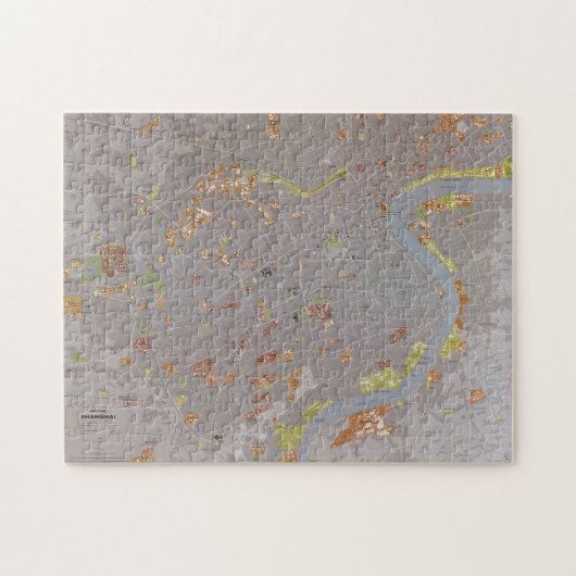 Karte der China Shanghai (1983) Puzzle (Horizontal)