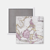 Karte der China und Indonesien | 1710 Magnet (Vorderseite/Rückseite)