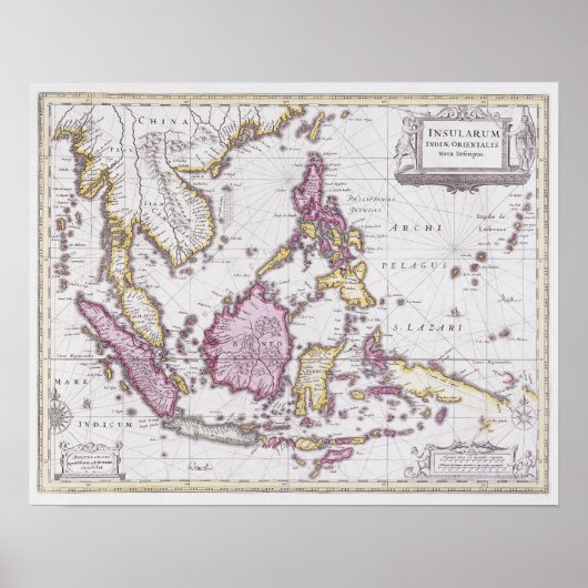 Karte der China und Indonesien | 1710 Poster (Vorne)