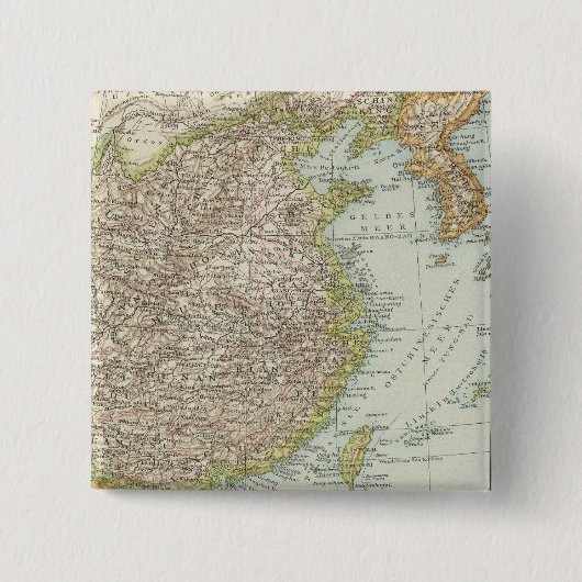 Karte der China und Japan Button (Vorderseite)