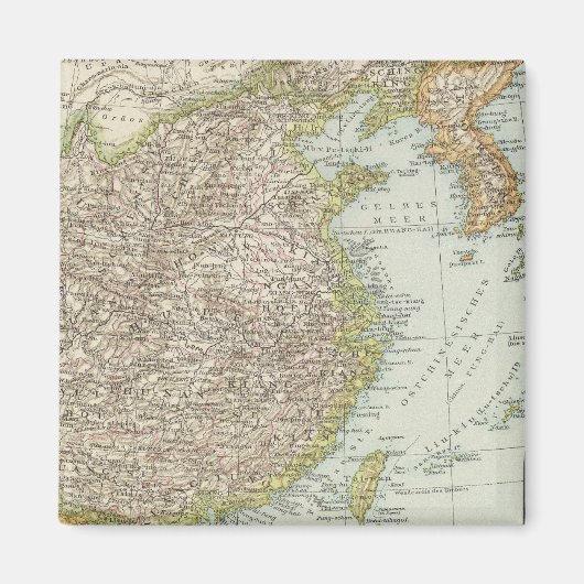 Karte der China und Japan Magnet (Vorne)