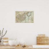 Karte der China und Japan Poster (Küche)