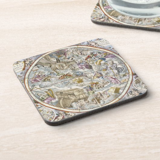 Karte der christlichen Konstellationen, wie vorbei Getränkeuntersetzer (Linke Seite)