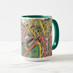 Karte der Coronation Route, London, England Tasse