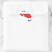 Karte der Costa Rica Runder Aufkleber (Tasche)