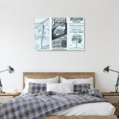 Karte der Dampfzüge Leinwanddruck (Insitu (Schlafzimmer))