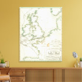 Karte der deutschen Meere Leinwanddruck (Insitu (Wohnzimmer))