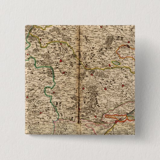 Karte der deutschen Wälder Button (Vorderseite)