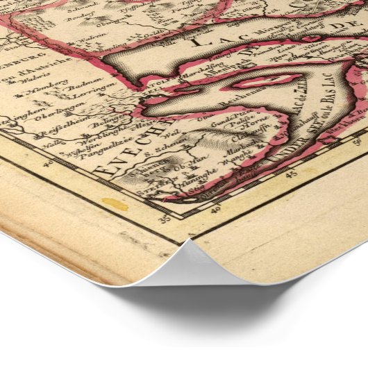 Karte der deutschen Wälder Poster (Ecke)