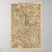 Karte der deutschen Wälder Poster (Vorne)