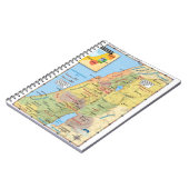 Karte der Division der 12 Stammesgebiete Kanadas Notizblock (Linke Seite)