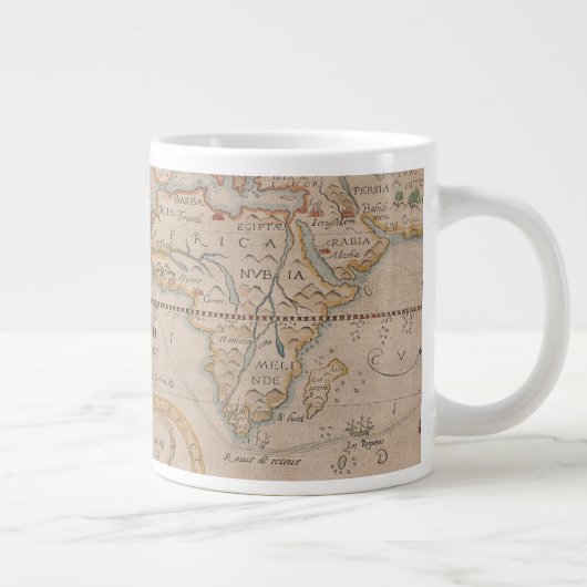 Karte der Drake's Circumnavigation of the Globe Jumbo-Tasse (Rechts)
