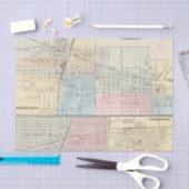 Karte der Ebene, des Urbanas, des Mattoon und des Seidenpapier (Handwerk)