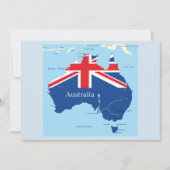 Karte der Einladungen Australiens (Vorderseite)