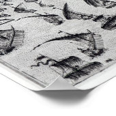 Karte der Einnahme von Tunis Poster (Ecke)