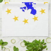 Karte der Europäischen Union mit Sternenkreis Handtuch (Gefaltet)