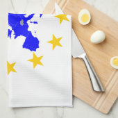 Karte der Europäischen Union mit Sternenkreis Handtuch (Viertel Falte)
