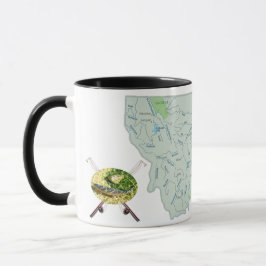 Karte der Fischereiflüsse von Montana Tasse