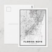 Karte der Florida Keys (Vorne/Hinten)