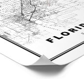 Karte der Florida Keys Poster (Ecke)
