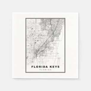 Karte der Florida Keys Serviette