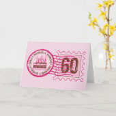Karte der Geburtstags-Briefmarken-60 (Gelbe Blume)