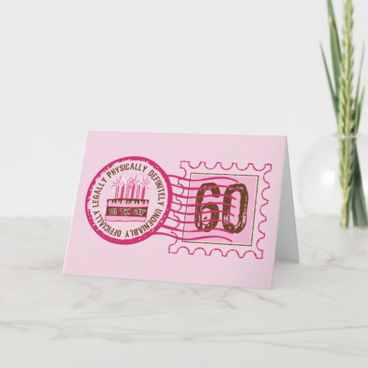 Karte der Geburtstags-Briefmarken-60 (Vorderseite)