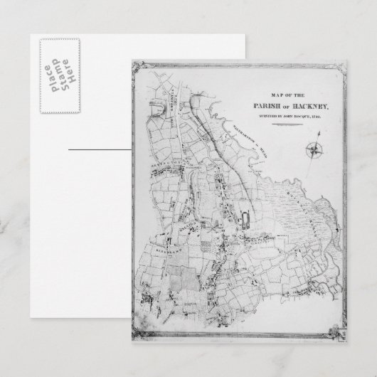 Karte der Gemeinde Hackney (Vorne/Hinten)