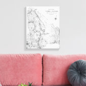 Karte der Gemeinde Hackney Leinwanddruck (Insitu (Wohnzimmer))
