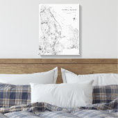 Karte der Gemeinde Hackney Leinwanddruck (Insitu (Schlafzimmer))