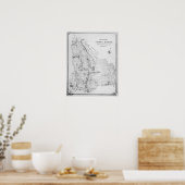 Karte der Gemeinde Hackney Poster (Küche)