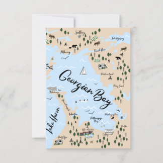 Karte der georgianischen Bay Note Card
