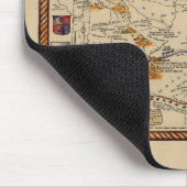 Karte der Geschichte und Romance von Wyoming Mousepad (Ecke)