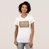 Karte der Geschichte und Romance von Wyoming T-Shirt (Vorne ganz)