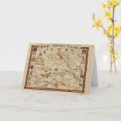 Karte der Geschichte und Romantik von Wyoming (Gelbe Blume)