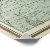 Karte der Gewerkschaft Landkreis, Staat von Iowa Poster (Ecke)