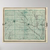 Karte der Gewerkschaft Landkreis, Staat von Iowa Poster (Vorne)