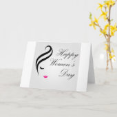 Karte der glücklichen Frauen Tagesmit Gesicht (Gelbe Blume)