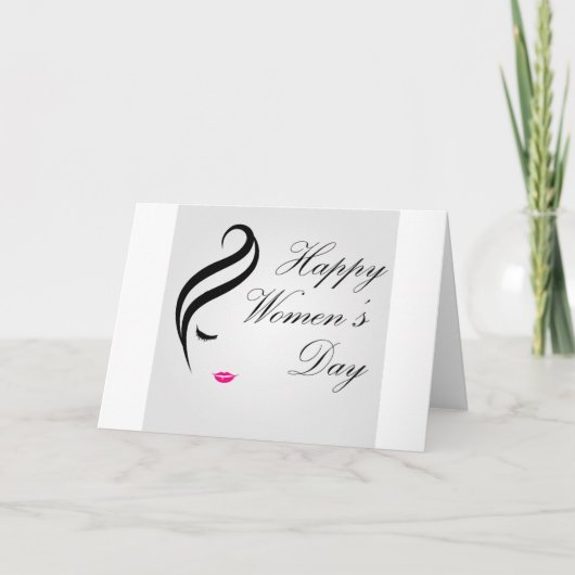 Karte der glücklichen Frauen Tagesmit Gesicht (Vorderseite)