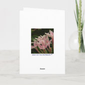 Karte der Glyzinie-Großmutter-Mutter Tages (Rückseite)