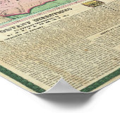 Karte der goldenen Regionen Kaliforniens Poster (Ecke)