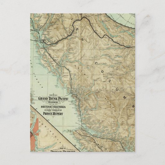 Karte der Grand Trunk Pacific Railway (Vorderseite)