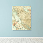 Karte der Grand Trunk Pacific Railway Leinwanddruck (Insitu (Holzboden))