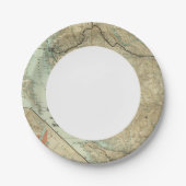 Karte der Grand Trunk Pacific Railway Pappteller (Vorderseite)